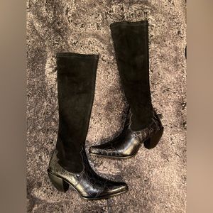 Vintage Donald J. Pliner Suede Knee High Boots  - Size 8M